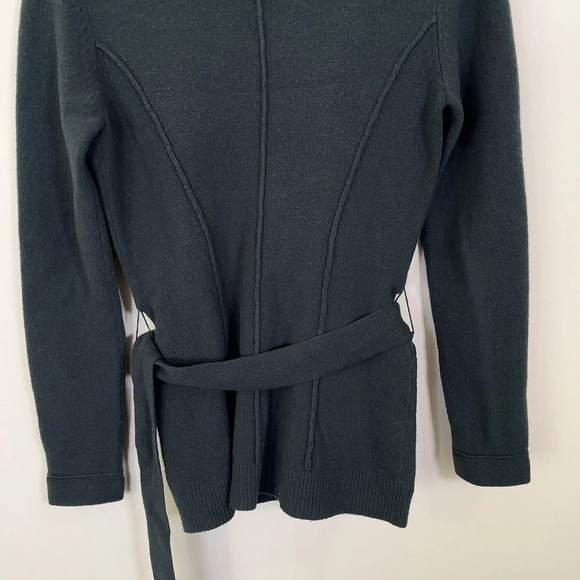 Lafayette 148 New York Dark Green Belted Cardigan - Picture 12 of 13